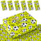 4 Blatt Fußball Geschenkpapier mit 4 Fußball Geschenkanhänger Cartoon Geschenk Packpapier 70 x 50 cm Geschenkpapier Rollen Fußball Verpackungspapier für Kinder Junge Mädchen Geburtstag