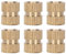 Zerodis 100 Stück metrische Rändeleinsätze, Messing, Doppelpass-Einbettung, 100 Stück, Rändelmuttern, Messinggewinde, Messing-Rändel, runde Einsatzmuttern, Doppelpass-EmbedFastener M6 x 10 x 8