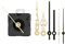 Dugena Quarz-Uhrwerk-Set ME 838, inklusive Zeiger-Set, 1 Stück, zum Einbauen, Größe:ZWL 16.2 mm. standard
