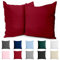 Kissenbezug 65 x 65 Baumwolle Renforcé (2er-Set) - Burgunderrot - Dicht gewebt mit 57 Fäden/cm² - Kissenbezüge 65 x 65 cm - Oeko Tex Zertifiziert - Dreamzie