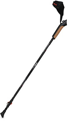 Esche H30 | Paar Nordic Walking Stöcke | Wanderstöcke mit zwei Teleskop-Strecken | Aluminium | Gummischutz | Verstellband am Handgelenk | Erwachsene | für Damen und Herren