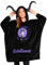 Disney Stitch Übergroße Hoodie Decke Damen Teenager, Fleece Oversized Kapuzenpullover mit Ärmeln One Size - Frauen Geschenke (Schwarz Maleficent)