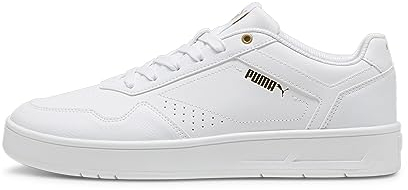 PUMA Unisex Court Classic Zapatillas, Puma White Puma Gold, 41 EU