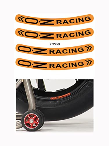 Generisch 4 Stickers Aufkleber Orange für Motorradfelgen, kompatibel mit Rad O Z Racing TBS58