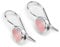 HENRYKA 925 Sterling Silver & Rose Quartz Teardrop Hook Earrings | Drop Dangle Earrings | January Birthstone Fashion Accessory & Jewellery Gift for Her & Women