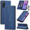 Jasonyu Handyhülle für Sony Xperia 10 V Hülle Leder Flip Klappbare Stoßfeste Magnetische [Premium PU Leder] [Standfunktion] [Kartenfächern] Schutzhülle Klapphülle für Xperia 10 V (Blau)