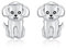 TANGPOET Malteser Hund Ohrringe für Damen Mädchen Silber 925 Cartoon kleine Ohrstecker Welpenschmuck für Hundemama und Haustierliebhaber Geschenke zum Muttertag Weihnachten Valentinstag