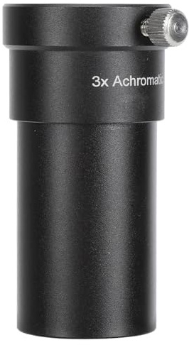 3X Barlow-Linse, Vollständig Mehrfach Beschichtete Barlow-Linse aus Aluminiumlegierung, HD-optisches Glas, 1,25-Zoll-Zubehör für Astronomische Teleskope
