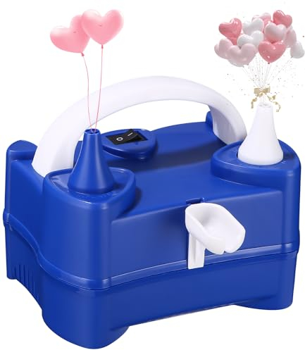 Yulado Pompa Elettrica per Palloncini, 400W Gonfiatore Palloncino, Pompa per Palloncini Elettrica, Pompas per Palloncini Portatile con Doppia Ugello per Palloncini per Feste, Matrimoni, Natale