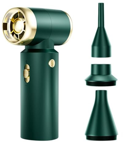 rockible Mini sèche-Cheveux sans Fil à Ventilateur, Petit sèche-Cheveux Compact réglable en continu, Puissance pour Le Bureau, Vert