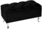 LORDLY Sitzbank mit Stauraum Verona CR 81x42cm - Schwarz Velourstof, Sitztruhe, Aufbewahrungsbox, Polsterbank mit Samtbezug für Wohnzimmer, Schlafzimmer, Diele