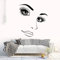 YYZOVBNN Make-up Frau Wimpern Aufkleber Haar Schönheit Vinyl Wand Aufkleber Schönheit Nagel Salon Home Decor Mädchen Zimmer Wandbild，140x157cm