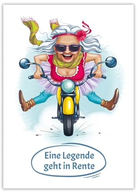 Minkocards Glückwunschkarte Abschiedskarte Karte für Rente Ruhestand Pension mit Umschlag in XXL-Format A4 lustige Klappkarte für Kollegin Oma Mutter Chefin Abschied