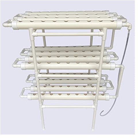 AUBEST Torre idroponica, NFT Indoor Hydroponic Grow System Pianta Verticale Lattuga Fragola 108 Fori
