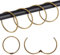 Mafeigu 30Pcs Shower Curtain Hooks,Metal Round Shower Curtain Hooks,Roman Rings,Rustproof Decorative Rings (30, Bronze)