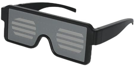 Holibanna Glow Dark Party Supplies Neon Led Glasses Flashing Rave Shades for Men Led Luminous Sunglasses