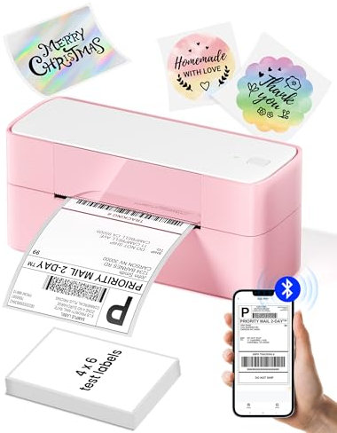Itari Bluetooth Imprimante Etiquette, 245BT Imprimante Thermique Etiquette, Imprimante Etiquette Expedition pour Petites Entreprises, Compatible avec Colissimo, Chronopost, Amazon,et Cdiscount