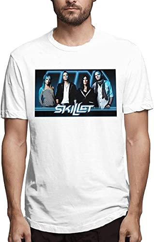 TIANZHONG77 Skillet Band Short Tshirt Printed Pullover Casual Round Neck Tees T Shirt Shirt (Medium)