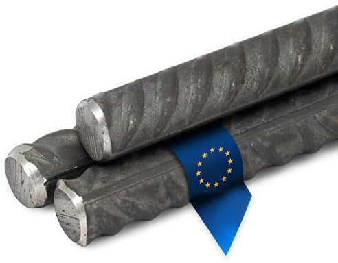Stahl-Shop24 Betonstahl Ø 20 mm, 2000 mm – 13× gerippt DIN 488 | Betonrippenstahl / Moniereisen nach DIN 488 – für Bewehrung, Fundament & Hausbau, als praktisches Stab-Bündel