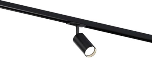 MRail 230V Schienensystem in Schwarz GU10 Spots Komponenten Stangensystem austauschbare LED Leuchtmittel (1 x Spot GU10 Fassung)