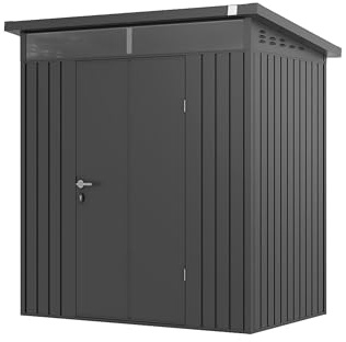 GFP Primeyard Abri de Jardin en métal 180x120x205 cm Armoire de Jardin Anthracite