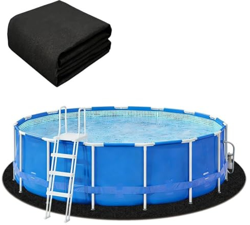 Base antiscivolo per piscina, base antiscivolo rotonda, base per piscina da esterno, telone pretagliato per piscine e vasche idromassaggio da posizionare all'aperto, ideale per esterni, prolunga la