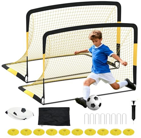 Virimolo 2er Set Fußballtore Garten Kinder 182x121x124cm Indoor&Outdoor