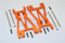 GPM HPI Savage 21, X, XL, K4.6, Flux Tuning Teile Aluminium Front/Rear Adjustable Lower Arm with Screws & Pins & Delrin Collars - 1Pr Set Orange