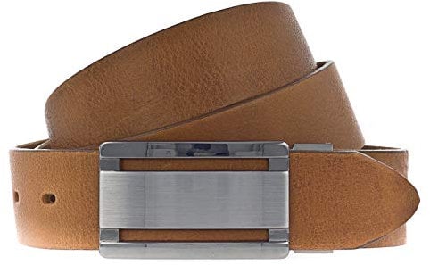 Vanzetti Herren Leder Gürtel Belt Ledergürtel Vollrindleder cognac 35 mm Herrengürtel (110 cm)
