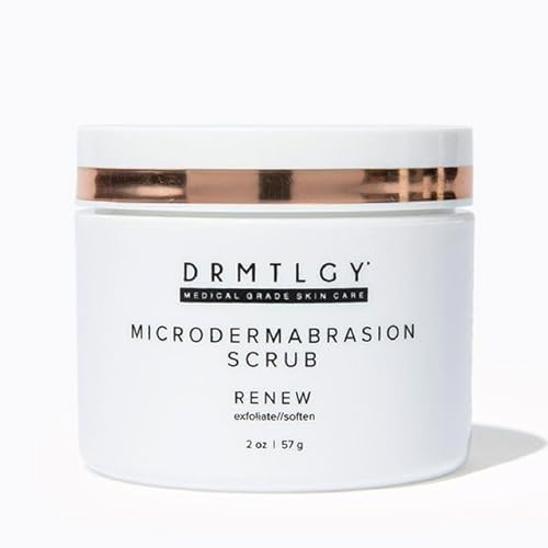 DRMTLGY Microdermabrasion Scrub – Face Exfoliator to Smooth & Polish Dull, Rough Skin – Gentle Facial Scrub with Pumice – 2 oz