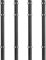 Koll Living 4X Eckpfosten, 40x40x1200 mm, anthrazit - Eckpfosten für EIN- & Doppelstabmatten - inkl. Befestigung - Zaunhöhe: 80-83 cm - und Abdeckkappen - verzinkter Stahl mit Pulverbeschichtung