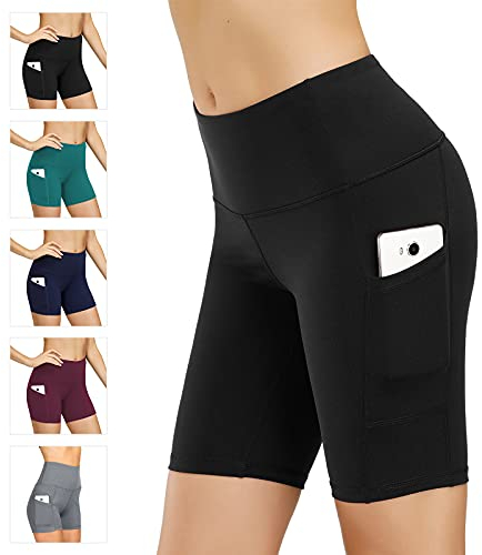 Damen Leggings Yogahosen Sporthose Tights Laufhose High Waist mit Taschen Dehnbar Jogginghose Yoga Sport Fitness Laufen(Schwarz-wf,XL