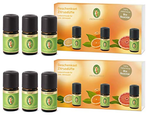 Primavera Geschenkset Zitrusdüfte - Grapefruit Zitrone Orange … (2 Sets)