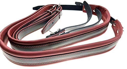 Akkordeon gurt leder 4cm rot Schulterriemen