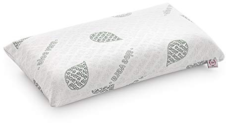 Textilhome Cuscino Memory Foam Cervicale 105 cm – Cuscini per Letto e per Dormire, Tessuto in Aloe Vera, Nucleo 100% – Rivestimento con Cerniera, Termoregolato e Adattivo