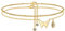 M MOOHAM Bracelet de cheville délicat pour femme, en or 14 carats, fait à la main, bracelet de cheville pour femme avec initiale papillon bohème, 8.5 inches, Acier inoxydable