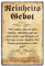 Blechschild Bier Reinheitsgebot Erlass - Metallschild mit historischer Verordnung von 1516 - Retro Deko Schild Küche Bar Stammtisch Biergarten Werkstatt Kneipe Garage - Gerste Hopfen Wasser - 20x30cm