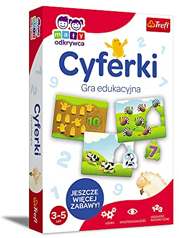 Trefl Ziffern - Kleiner Entdecker Lernspiel für Kinder im Alter von 3-5 Jahren