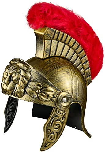 Balinco Römerhelm | Römer Helm Gold | Krieger | Römischer Kämpfer | Roman Gladiator - für Damen & Herren als perfektes Accessoire zum Römerkostüm