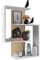 Wandregal Temiru, Wandboard, Buchregal, Wandschrank, Media-Regal, Regal, Hängeregal, Wohnzimmer, Arbeitszimmer (Weiß Matt + Eiche Sonoma)