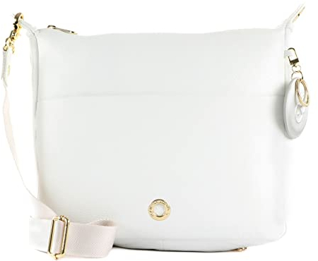 Mandarina Duck Damen Mellow Leather Schultertasche, Optical White