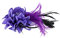 FRCOLOR Braut Haarspange 1stk Feder Haarspange Haarschmuck Für Die Hochzeit Feder Brosche Kristall Fascinator Strass-feder-brosche Blumenbrosche Federbrosche Violett Braut Haarnadel Rose