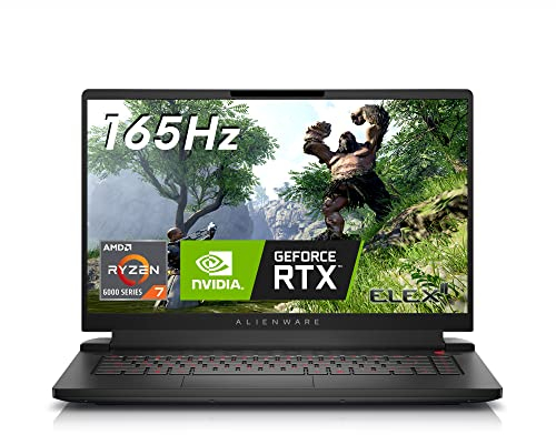 Alienware M15 R7 Gaming Laptop, AMD Ryzen 7 6800H, 15,6 FHD 165Hz 3ms Display, 16GB RAM DDR5 48000MHz, 512GB NVMe SSD, NVIDIA GeForce RTX 3060 6GB GDDR6, Windows 11 Home, QWERTZ, negro