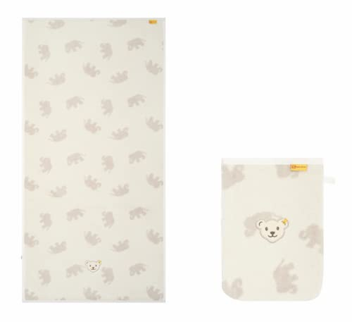 Steiff Baby Geschenkset Handtuch & Waschlappen Elefant Unisex