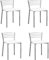 Shiito | Pack de 4 Taburetes de Cocina | Asientos de Polipiel Blanco | Modelo SINTRA