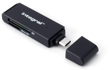 Integral Dual-Slot Micro SD & SD USB C 3.0 Memory Card Reader Adapter - Super fast file transfer and Compatible with High Speed UHS-I interface: SDHC, SDXC, microSDHC & microSDXC UHS-I U1 & U3