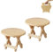 2 Mini Klapphocker aus Holz. Reisesitz, Runder Kinderhocker, Tragbarer Fußhocker für Zuhause, Badezimmer, Küche, Garten, Büro, Reisen. Unterstützt 90 kg.