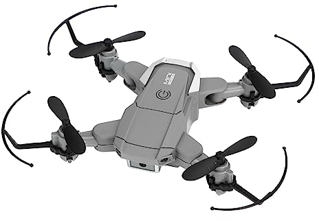 KY905 Schwarze Drohne mit 4K Kamera, 4 Achsen Drohne WiFi HD Übertragung mit Tragetasche, Hobby RC Quadcopters Multirotoren mit Gestenfotografie