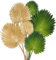 Briful Lot de 6 feuilles de palmier artificielles tropicales en polyuréthane avec tige flexible pour arrangement floral, jardin, fête, bureau