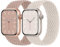 Solo Loop Geflochtenes Armband Kompatibel mit Apple Watch 38mm 40mm 41mm 42mm, Nylon Elastisches Band für Apple Watch 10 9 8 SE 7 6 5 4 3 2 1, Sand Rosa/ Polarstern XS